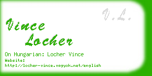 vince locher business card